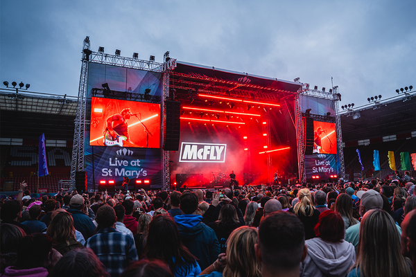 MR2K Roof System Marks Major HTS Creative Investment with McFly-Led Debut at St Mary's Stadium