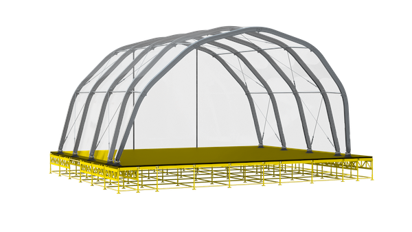 Scaffold based roofs