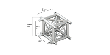 4GS35 quatro 3way t-piece truss corner vertical