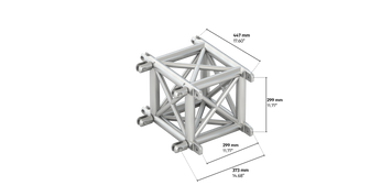 4GS35 quatro 3way  t-piece truss corner horizontal