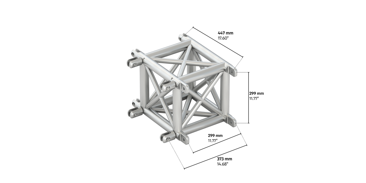 4GS35 quatro 3way  t-piece truss corner horizontal