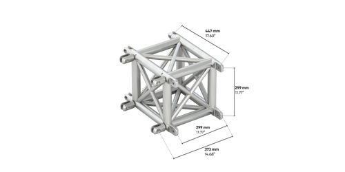 4GS35 quatro 3way  t-piece truss corner horizontal
