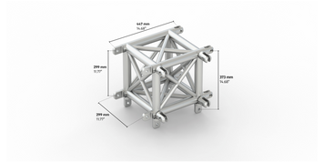 4GS35 quatro 4way t-piece truss corner