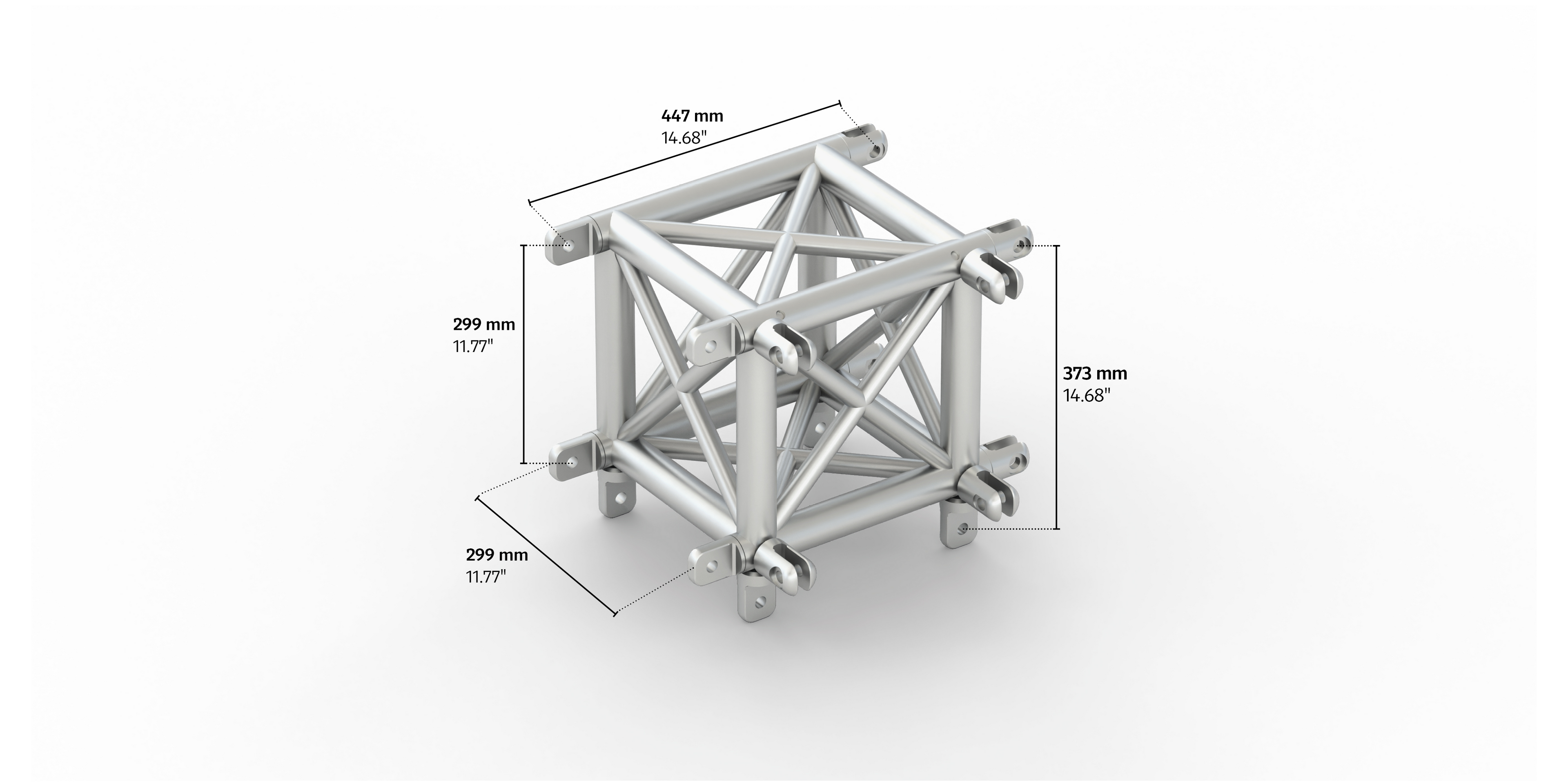 4GS35 quatro 4way t-piece truss corner