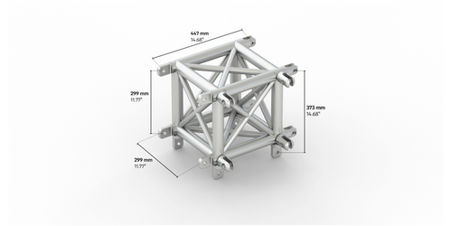 4GS35 quatro 4way t-piece truss corner
