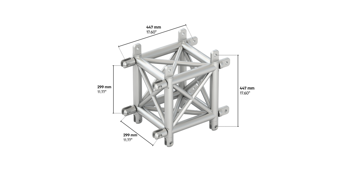 4GS35 quatro 4way cross piece truss corner vertical