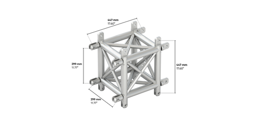 4GS35 quatro 4way cross piece truss corner vertical