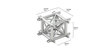 4GS35 quatro 4way cross piece truss corner horizontal