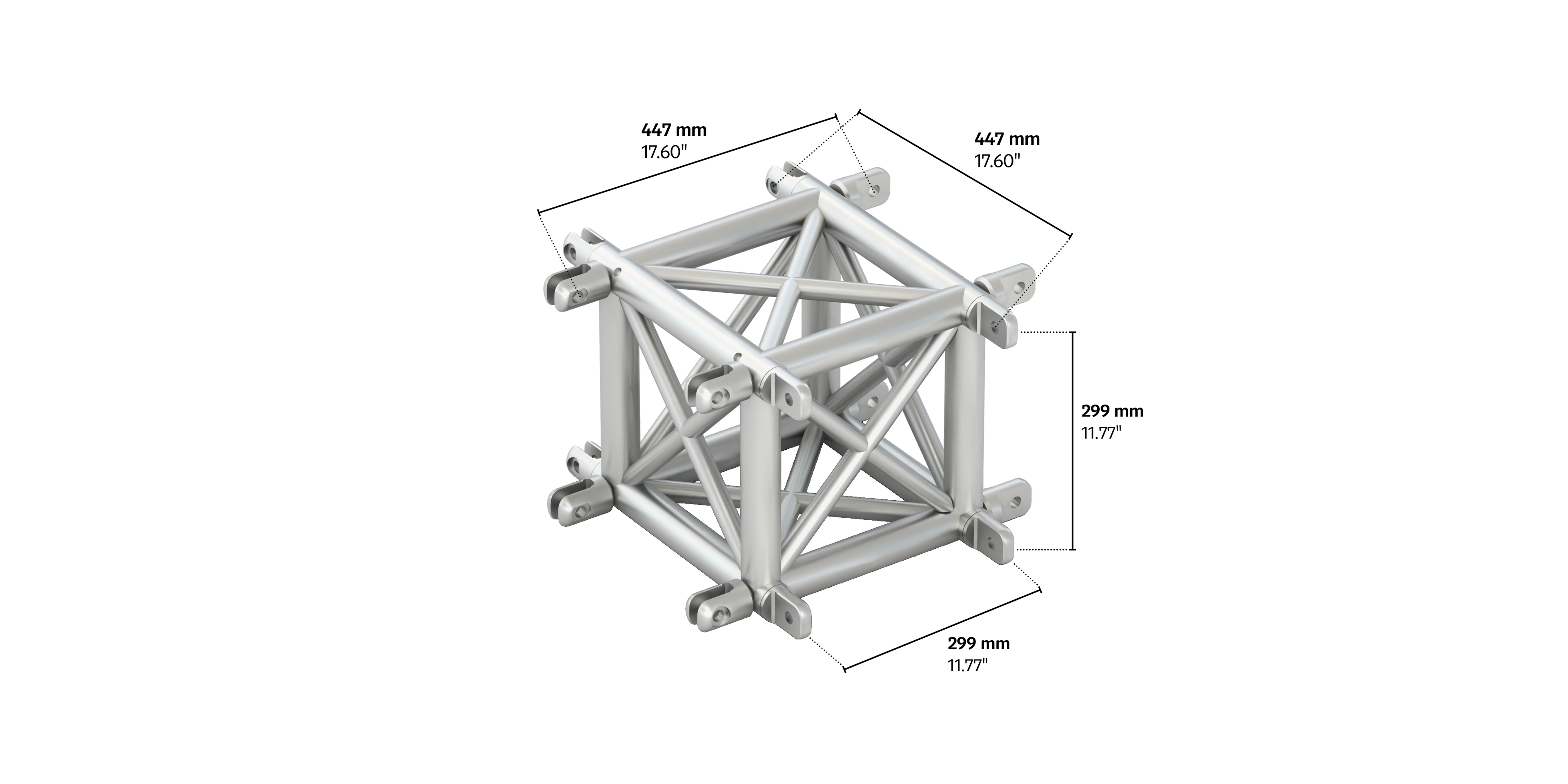 4GS35 quatro 4way cross piece truss corner horizontal