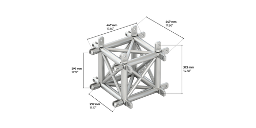 4GS35 quatro 5way cross piece truss corner male down