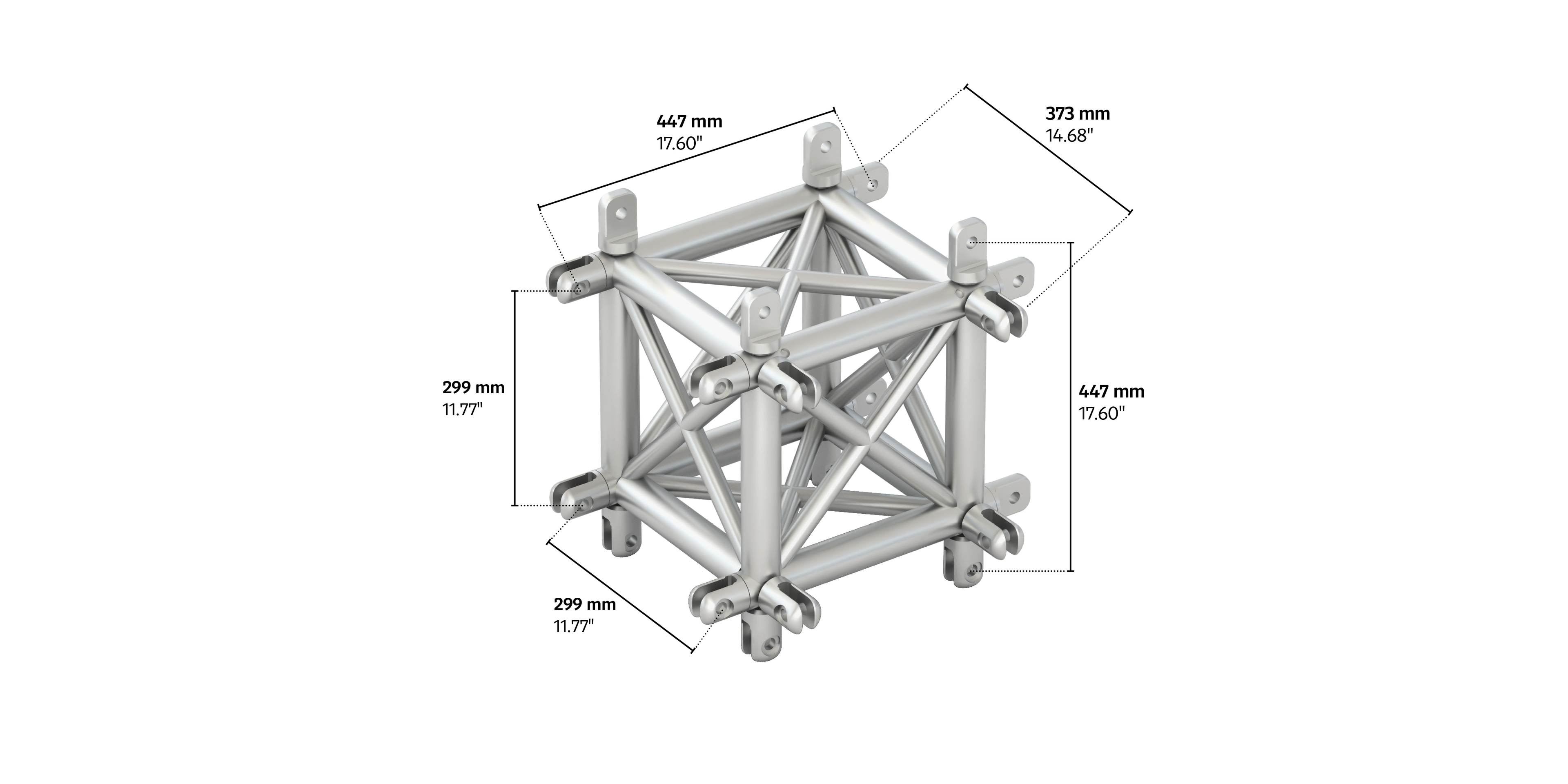 4GS35 quatro 5way t-piece truss corner