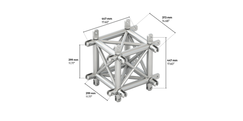 4GS35 quatro 5way t-piece truss corner