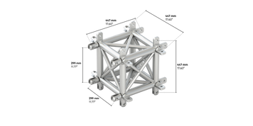 4GS35 quatro 6way croee piece truss corner