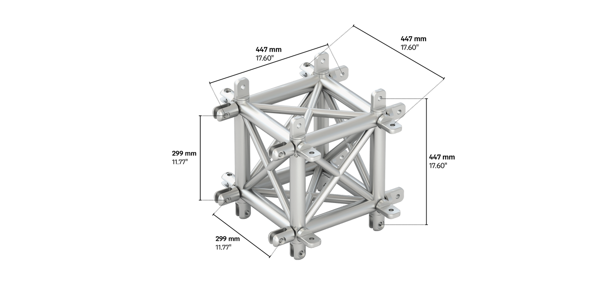 4GS35 quatro 6way croee piece truss corner