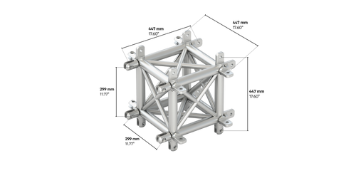 4GS35 quatro 6way croee piece truss corner