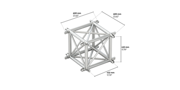 4GS50 quatro 4way ceoss piece truss corner horizontal