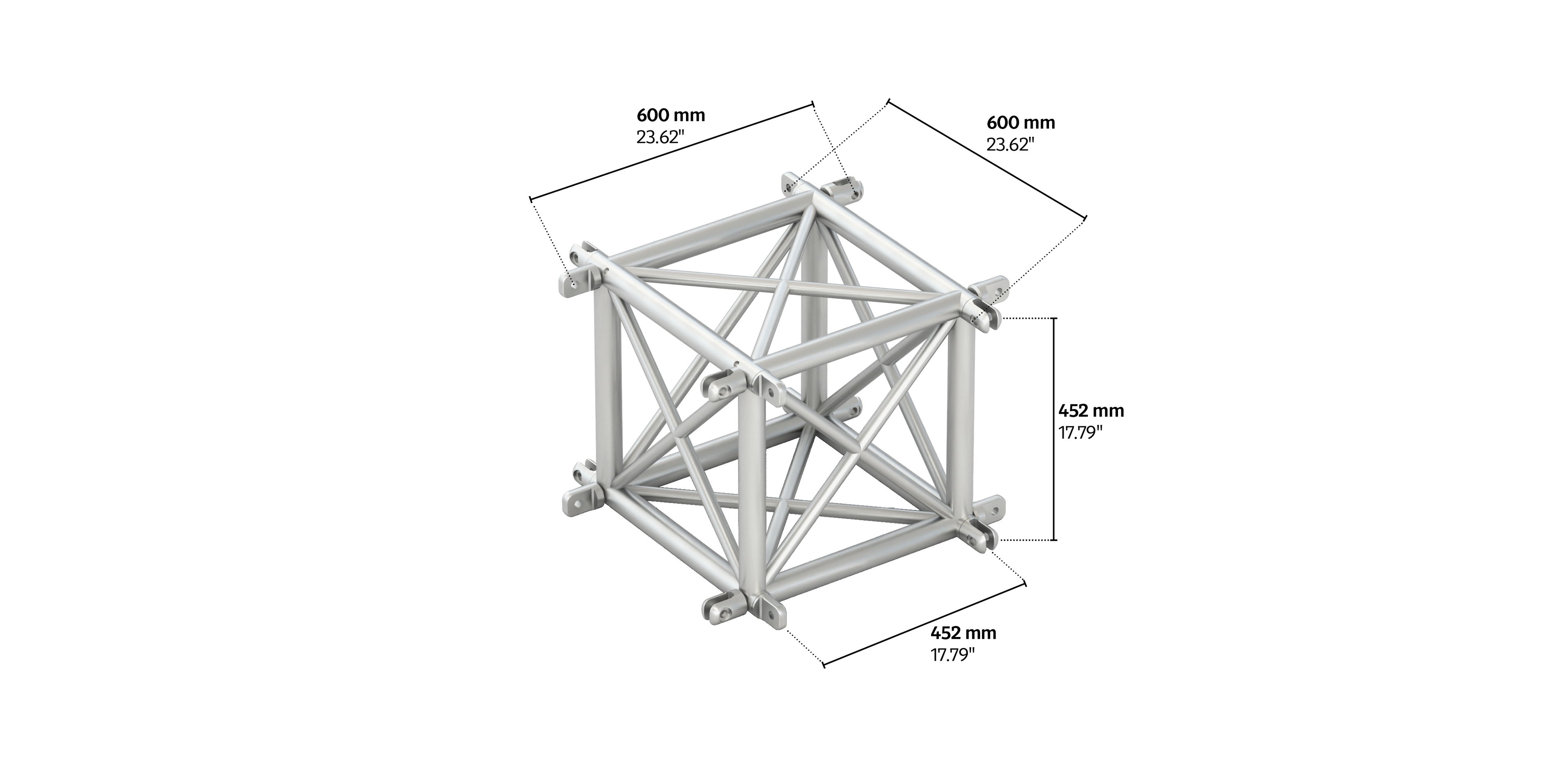4GS50 quatro 4way ceoss piece truss corner horizontal