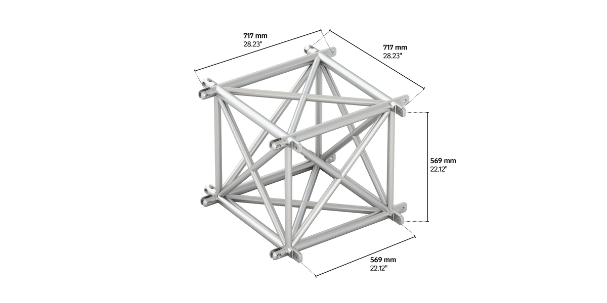 4GS62 quatro 4way cross piece truss corner horizontal