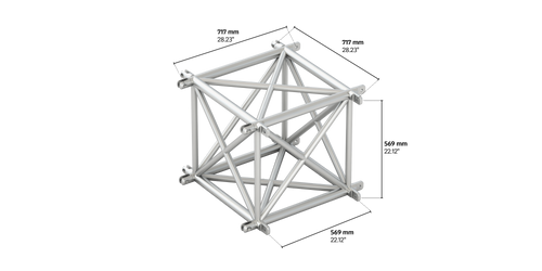 4GS62 quatro 4way cross piece truss corner horizontal