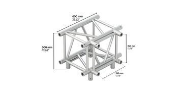 4KH-40 quatro 4way t-piece truss corner leg down HD