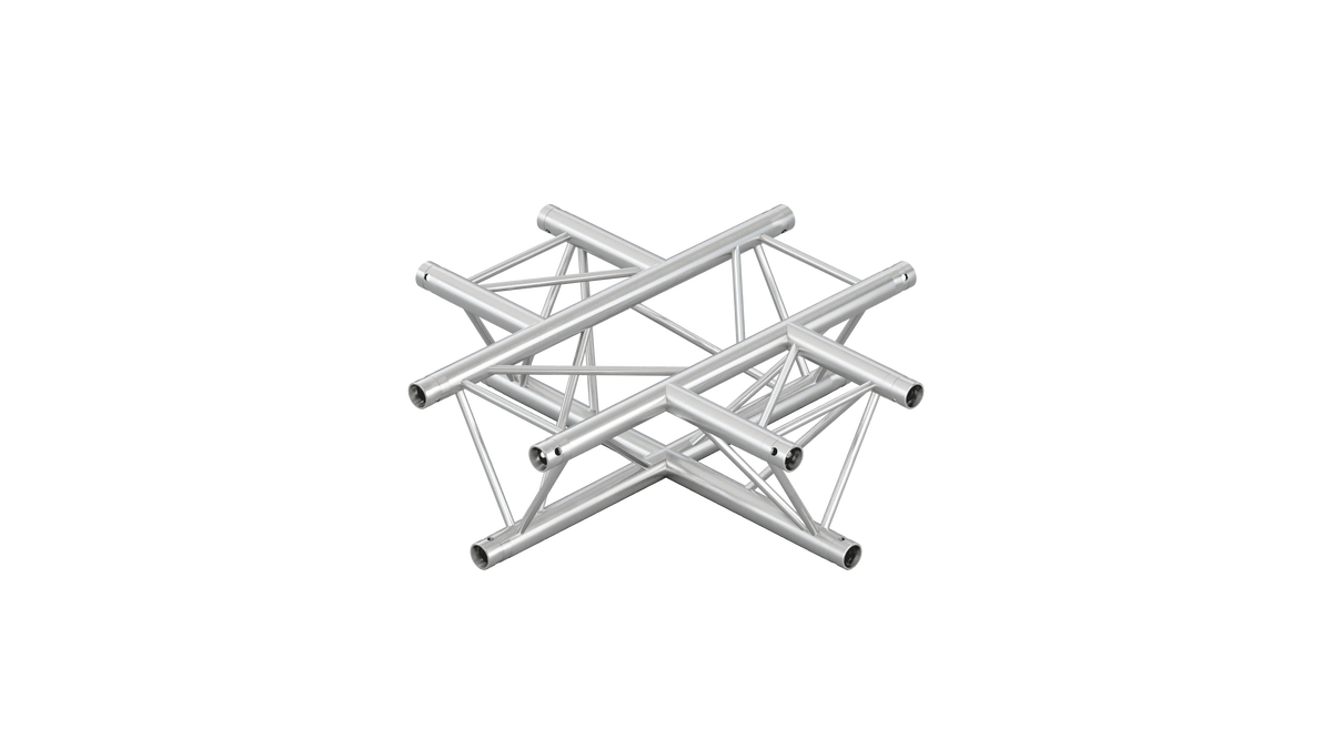 M222 trio 4way cross pirce truss corner