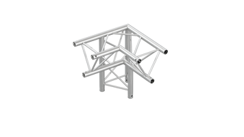 M222 trio 3way 90° truss corner apex down left