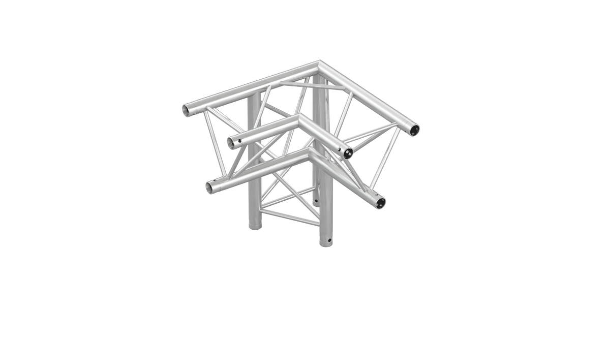 M222 trio 3way 90° truss corner apex down left