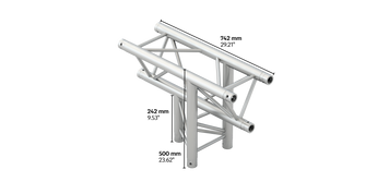 M290VF trio 3way vertical truss tee piece apex down HD