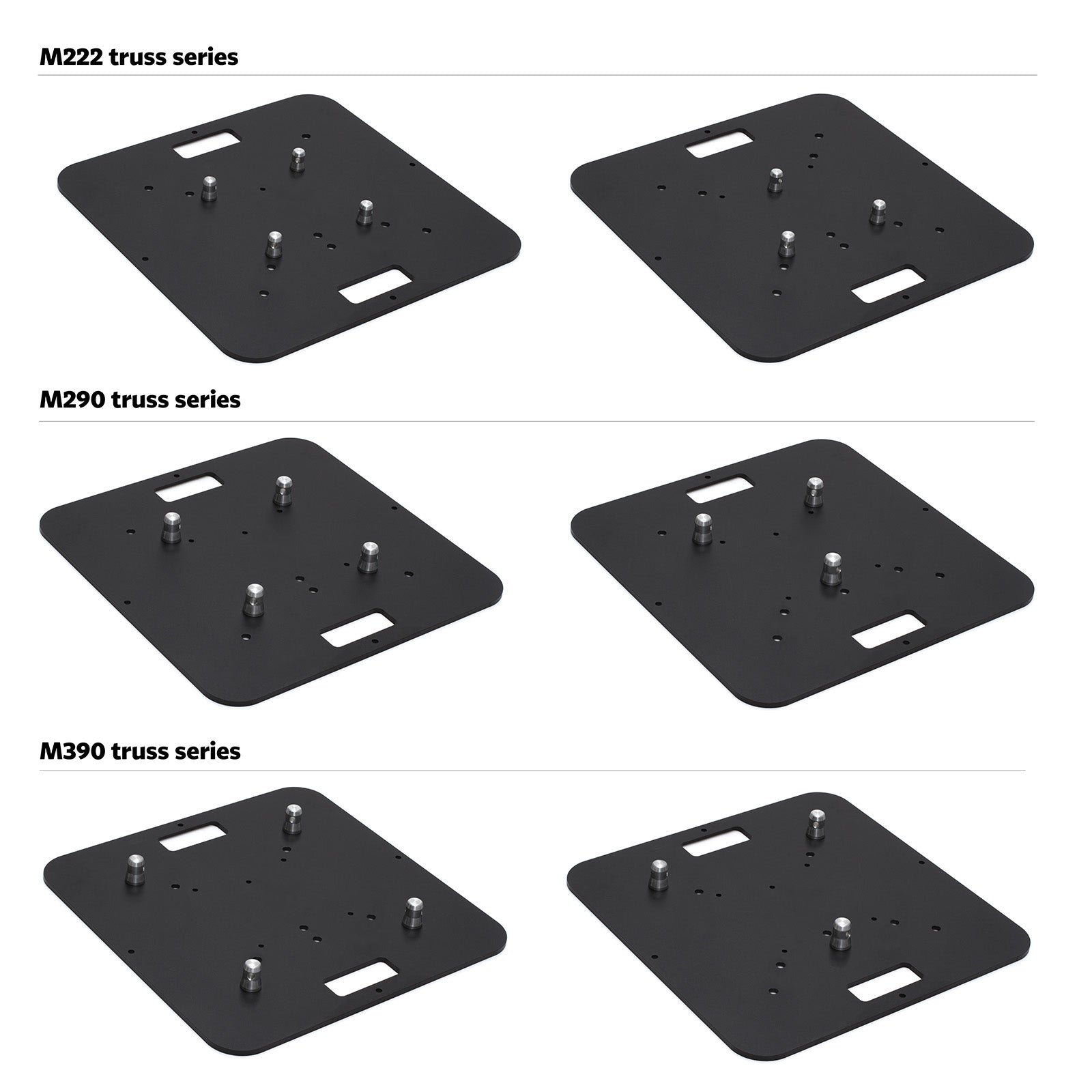 Steel base plate with half con. for M222/M290/M390, M,B,V,K,L truss series