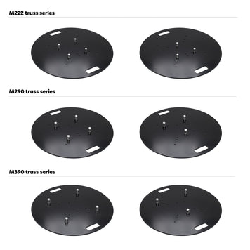 Steel base plate round with half con. for M222/M290/M390,  B,V,K,L truss series
