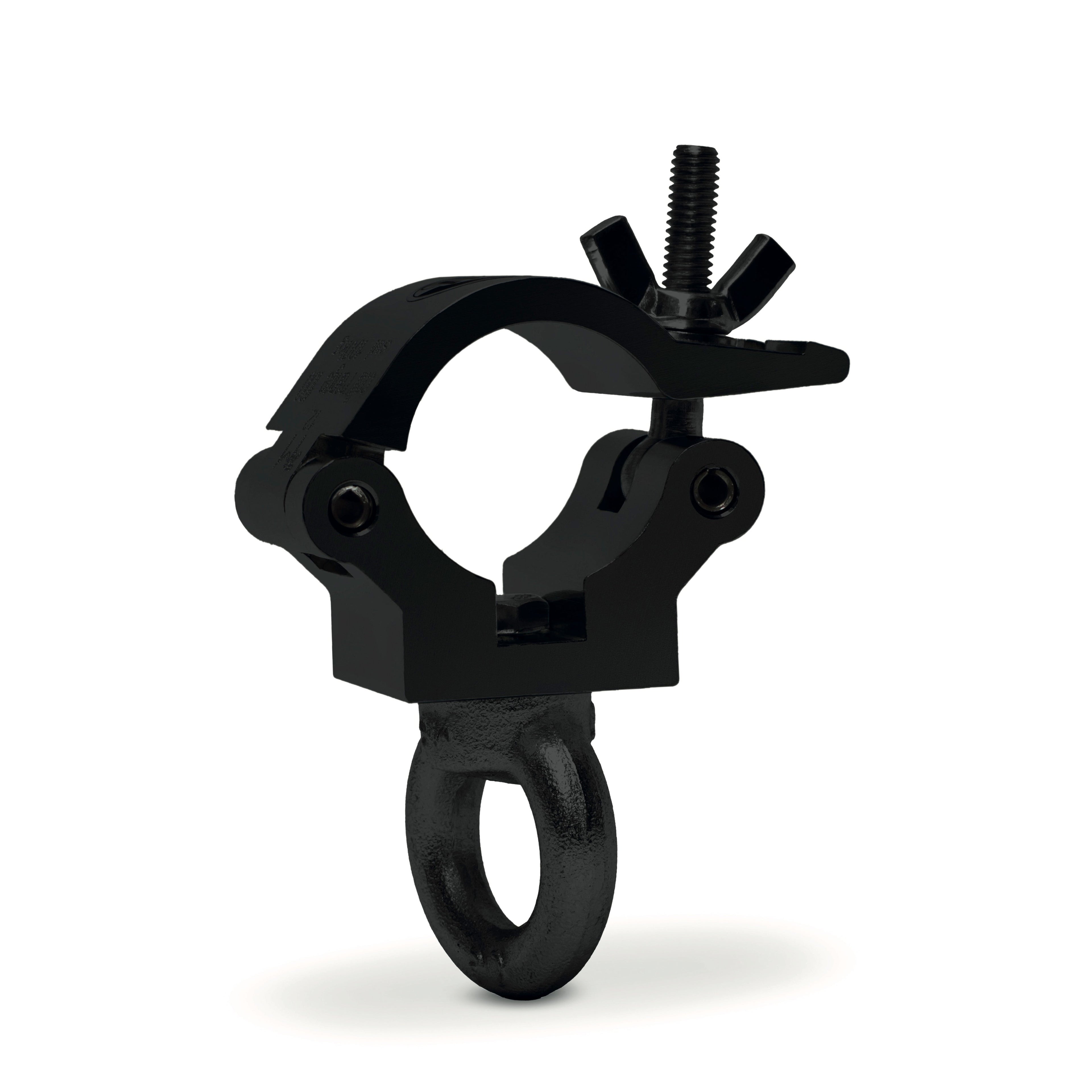 Clamp with bolt + wingnut - SWL 160kg(SF8:1) for 32-35mm tube, black anodized