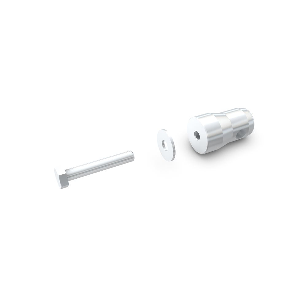 Male fitting w/o location pin for bookcorner truss serie M400, incl.bolt+washer
