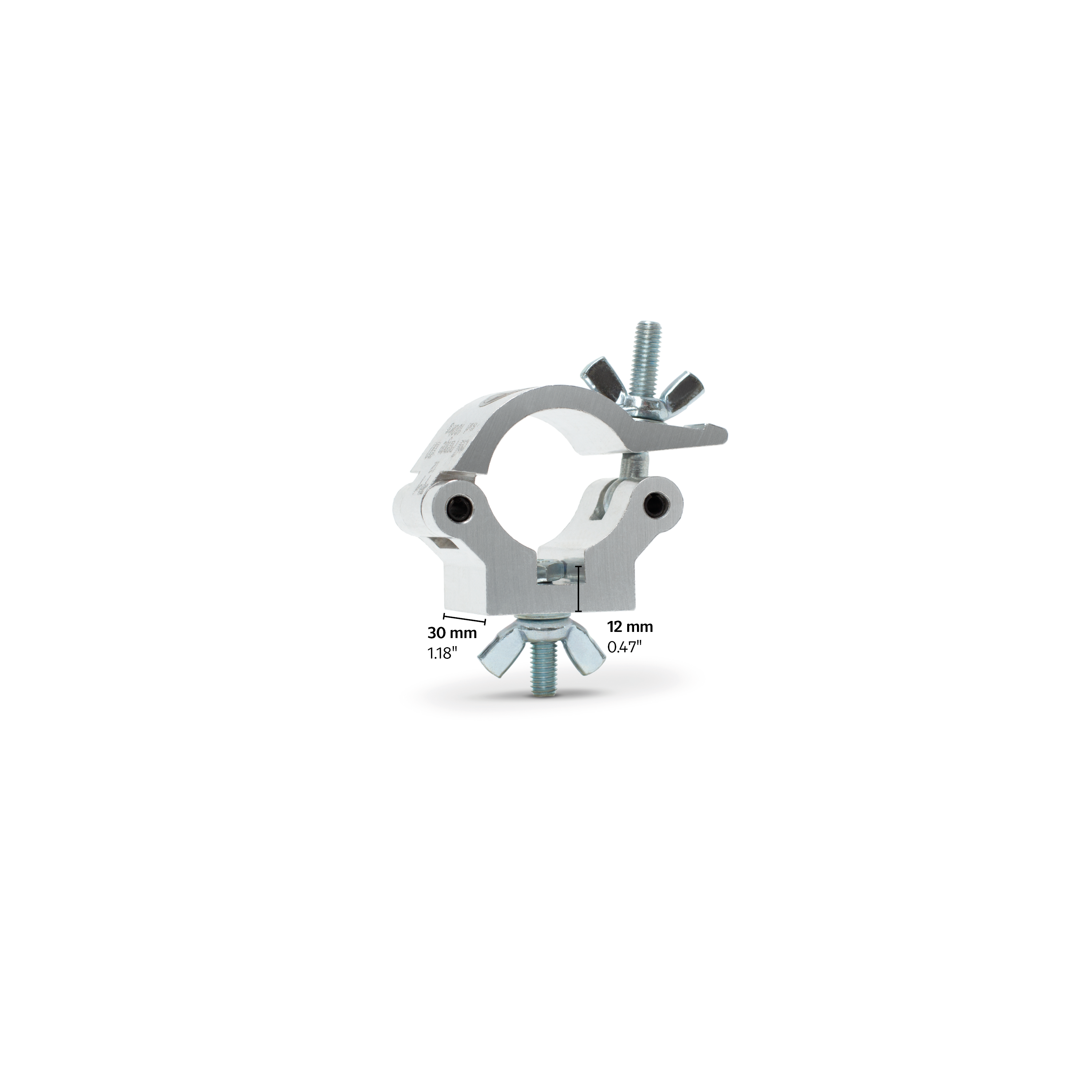 Clamp with bolt + wingnut - SWL 160kg(SF8:1) for 32-35mm tube