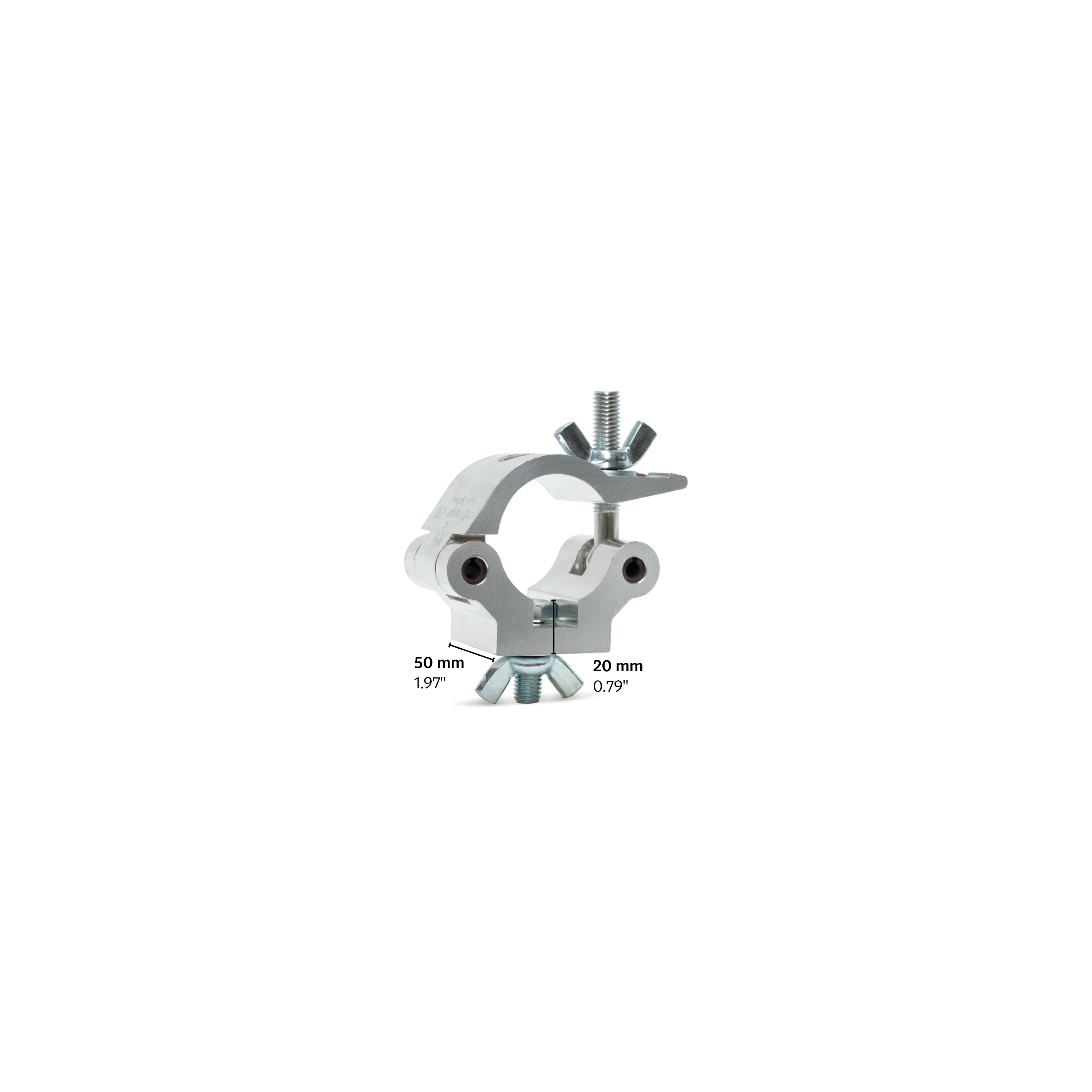 Truss clamp with bolt+wingnut-SWL 650kg(SF8:1  for 48-51mm tube anodized