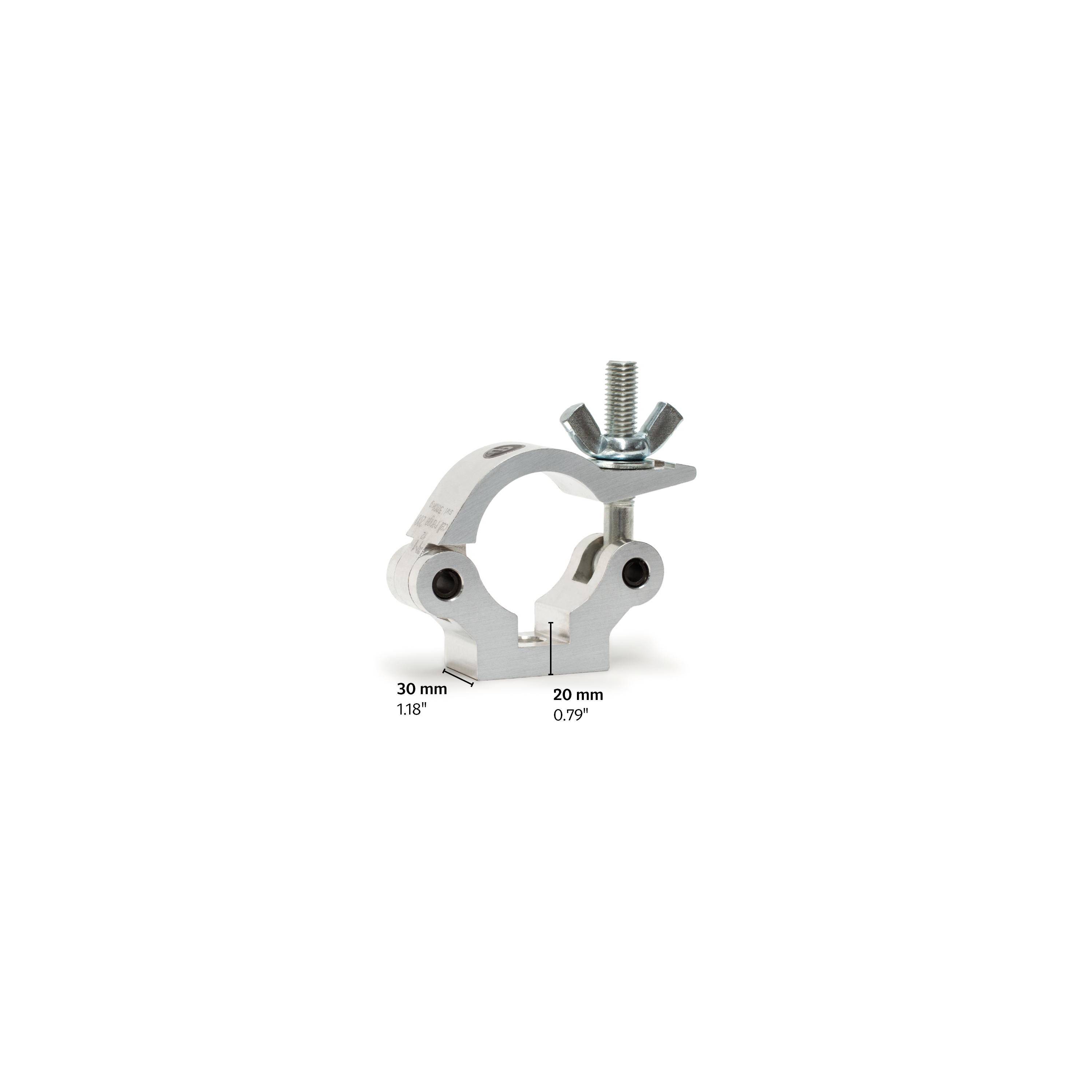 Slim truss clamp basic -SWL 560kg(SF8:1) for 48-51mm tube, black anodized
