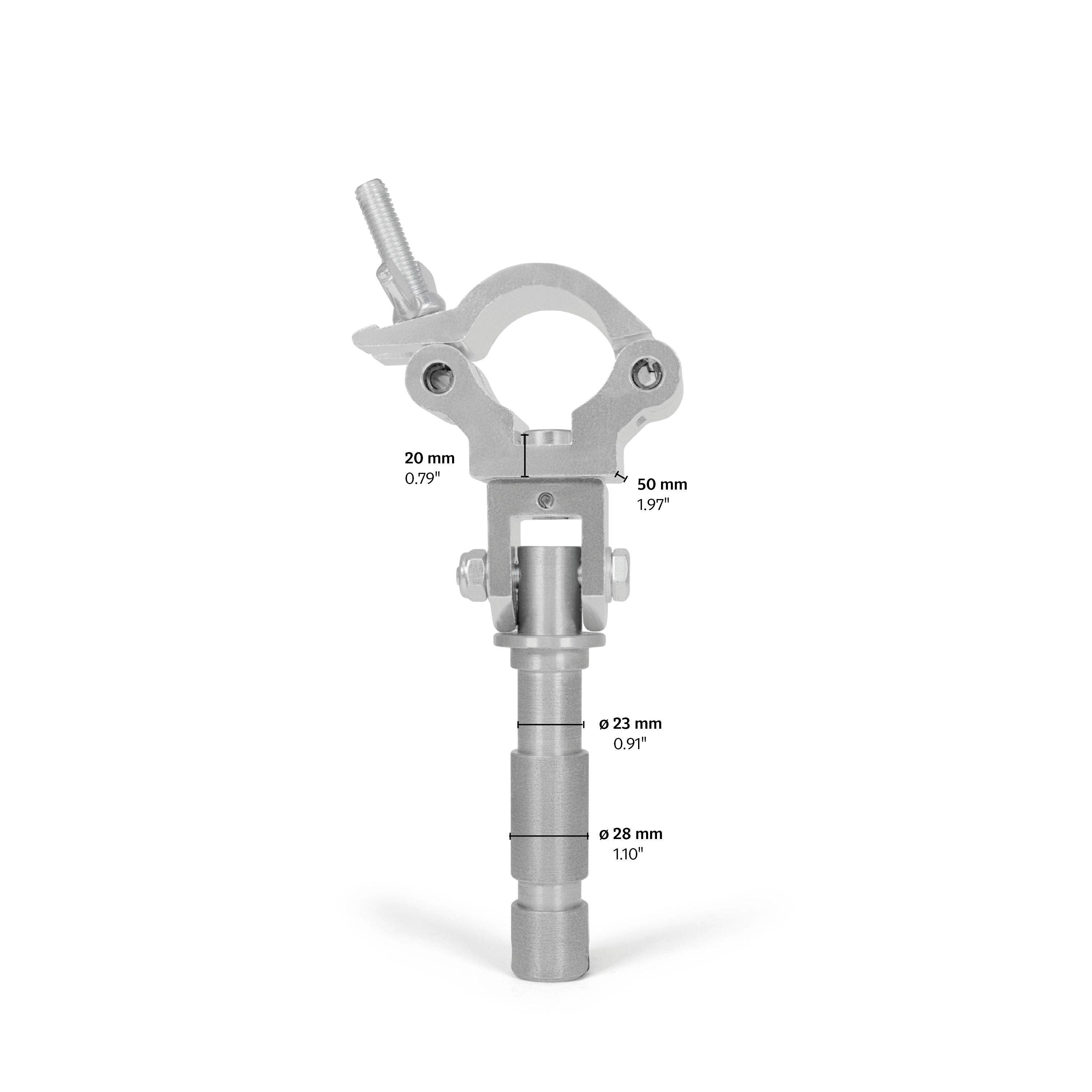 Clamp 201 supplied with swivel TV spigot