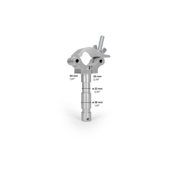 Clamp 201 supplied with fixed TV spigot