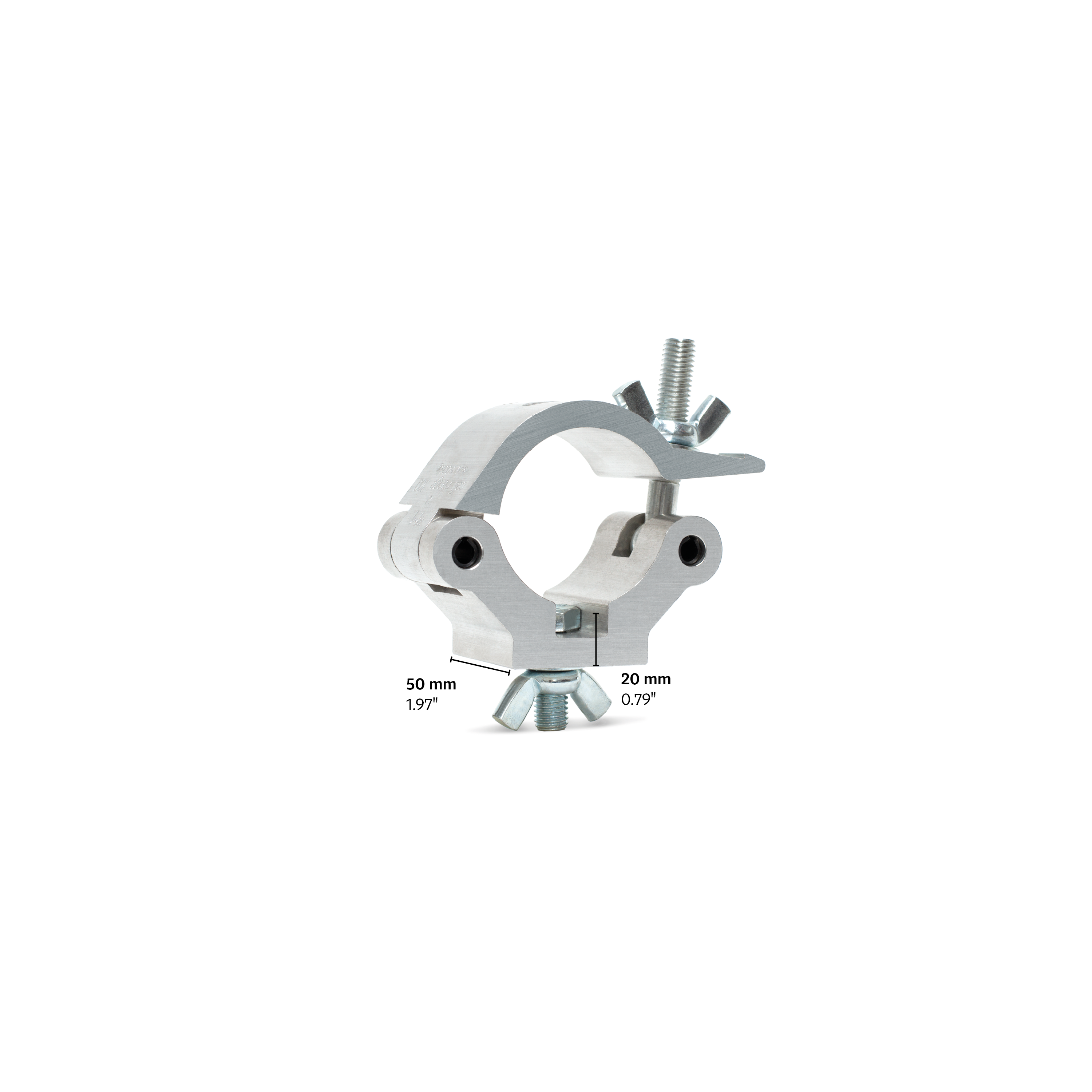 Truss clamp with bolt+wingnut 10pcs -SWL 650kg(SF8:1) for 60-63,5mm tube