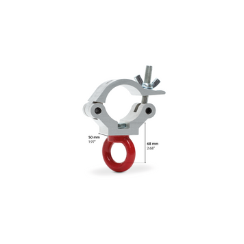 Truss clamp with lifting eye 10pcs -SWL 650kg(SF8:1) for 60-63,5mm tube