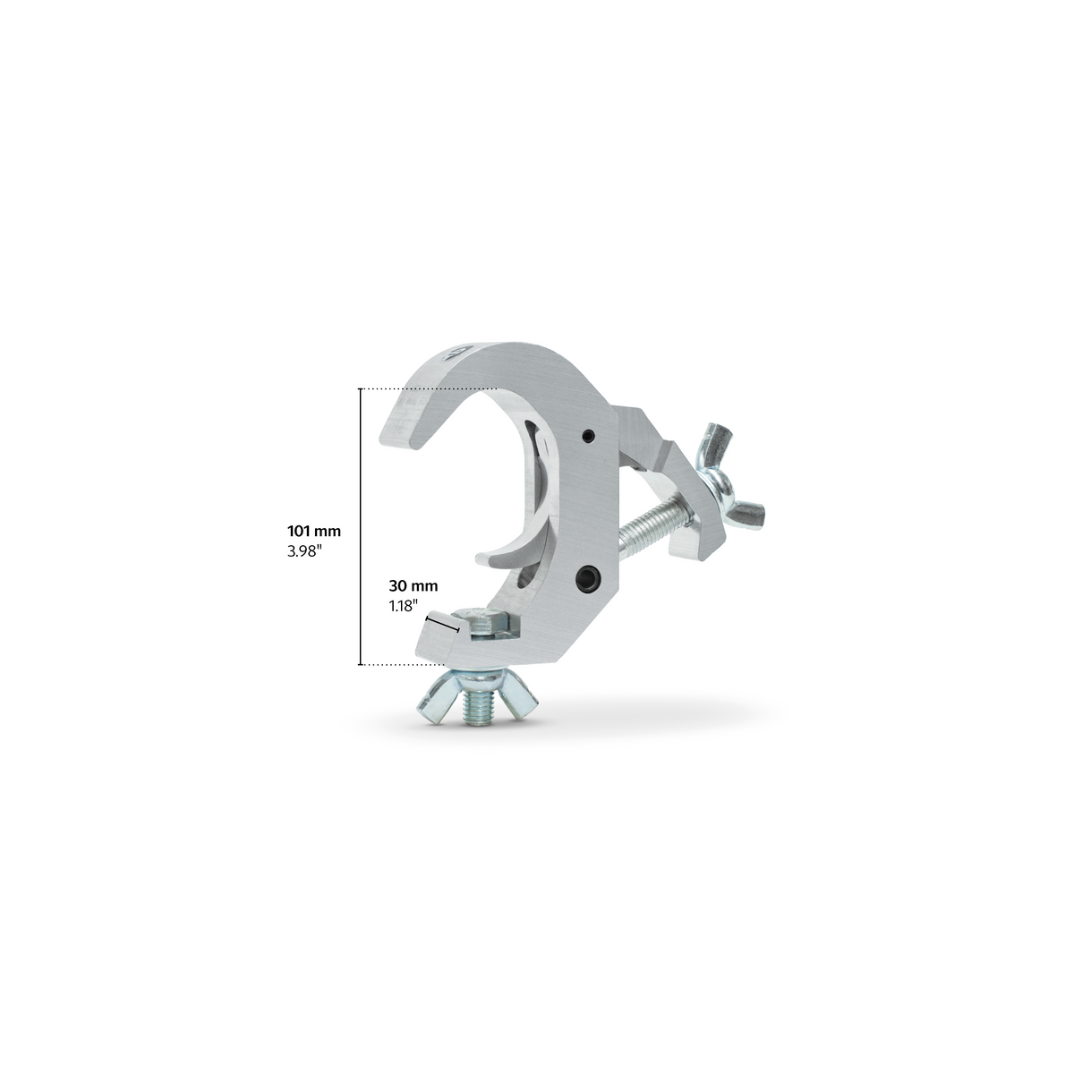 Quick truss clamp with bolt+wingnut-SWL 360kg(SF8:1) for 38-51mm tube 10pcs anodized
