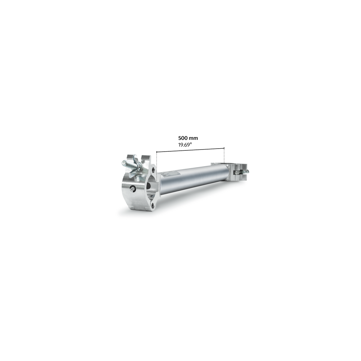 Extended 90° fixed coupler L500mm for 48-51mm tube
