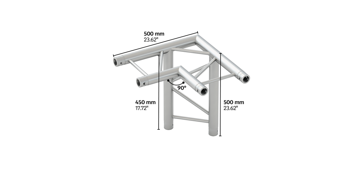M290VF duo 3way horizontal truss corner leg down HD