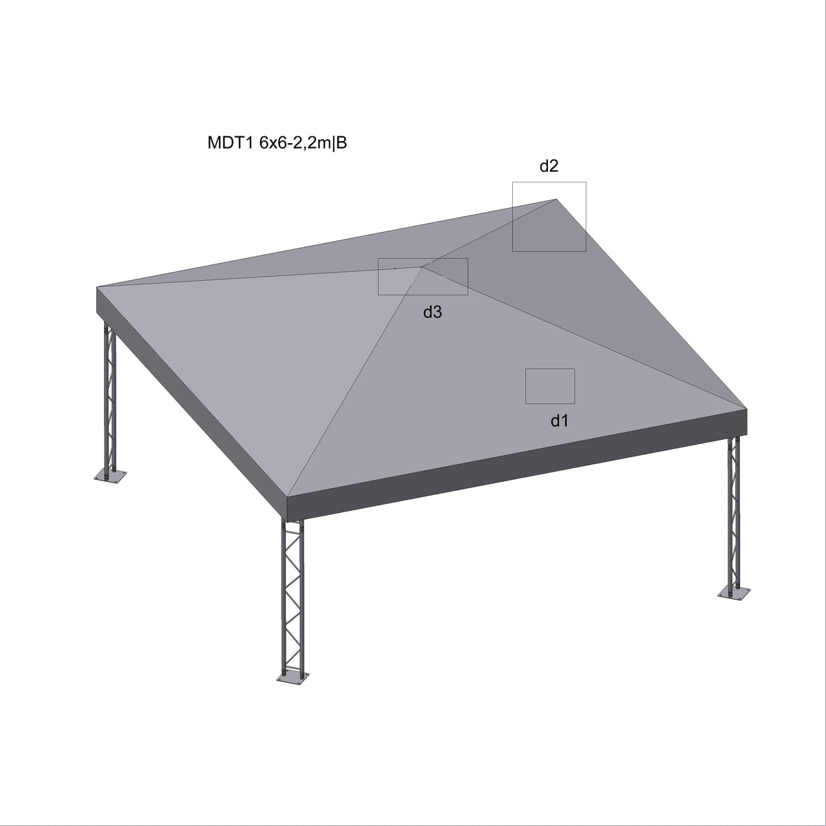 MDT1 tent 6x6-2.2m