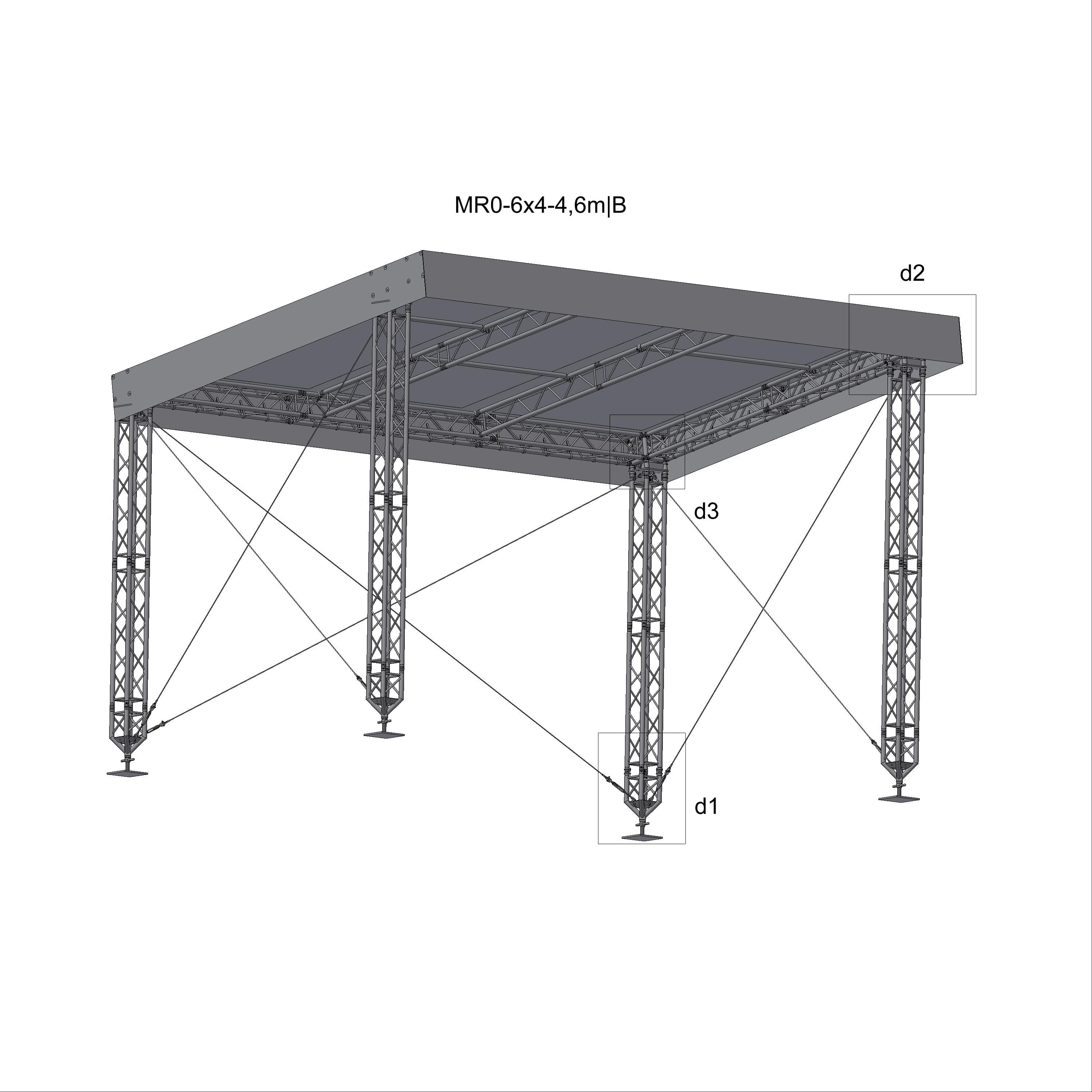 MR0 sloping roof 6x4-4.6m