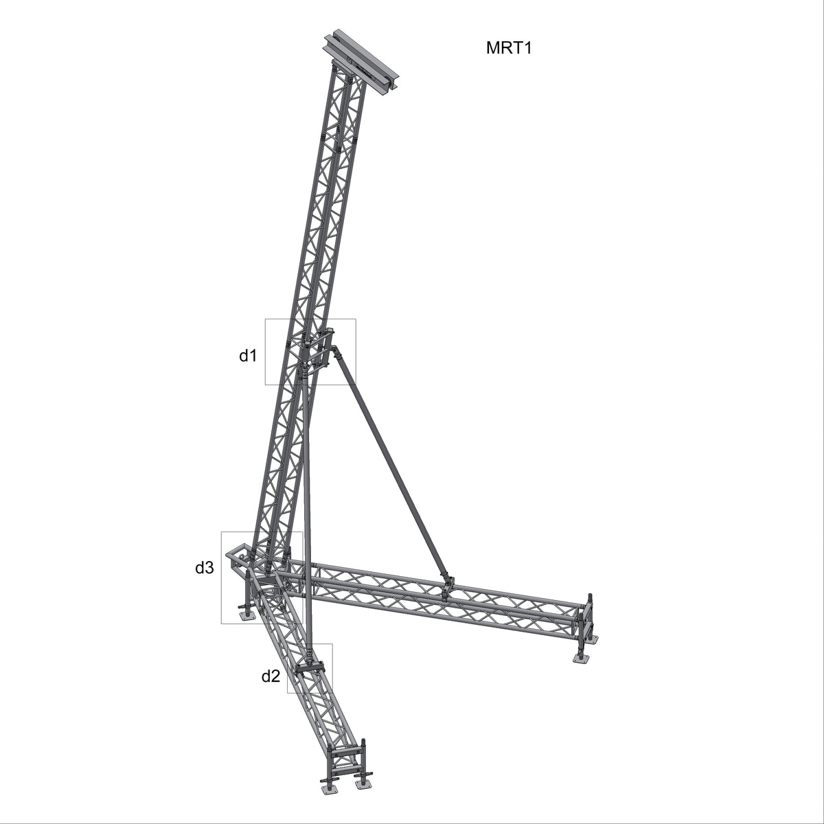MRT1 tower - height 8m