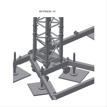 PA fly tower h=5m, load 300kg, w/o lifting equipment