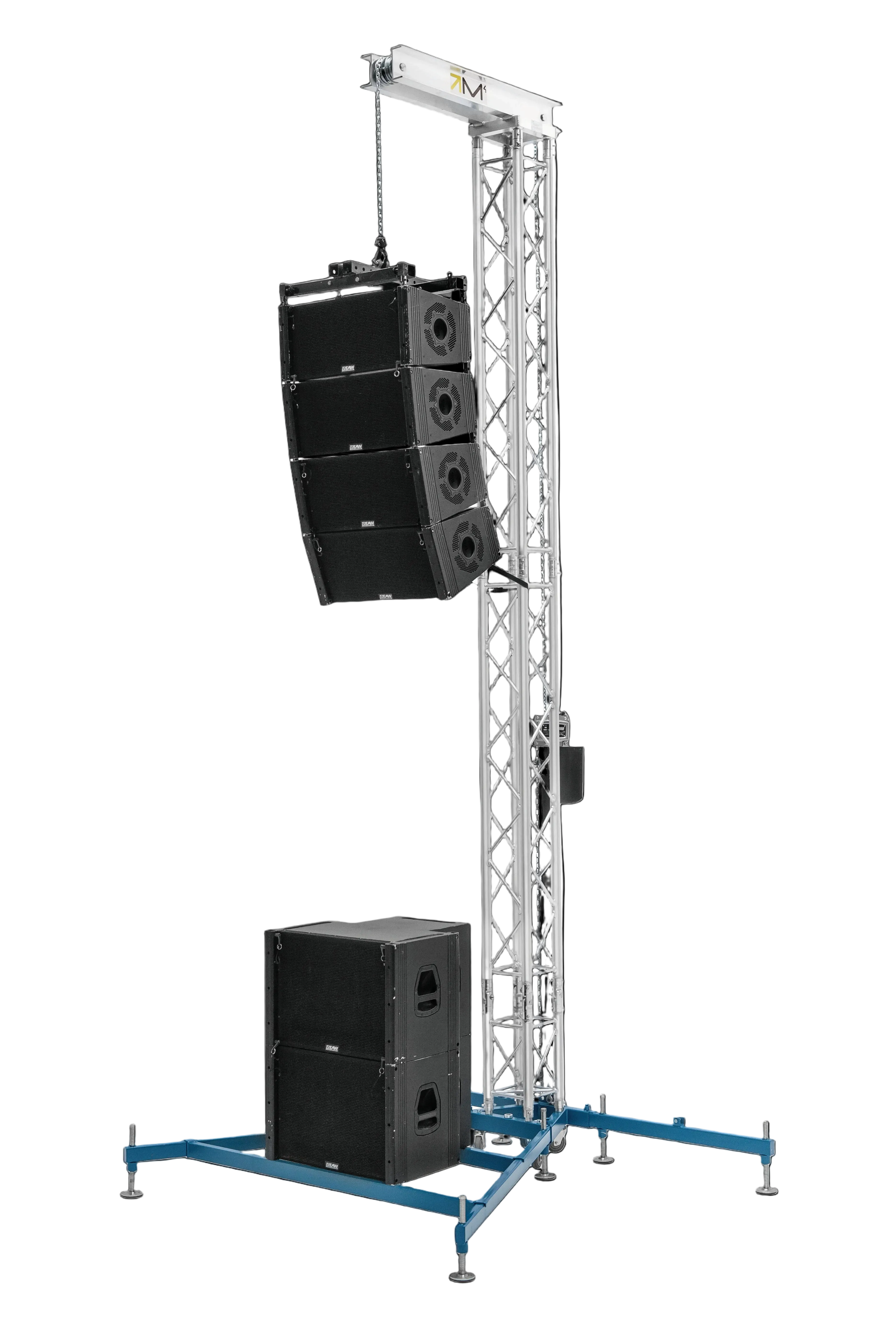 PA fly tower h=5m, load 300kg, w/o lifting equipment