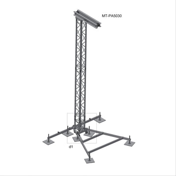 PA fly tower h=5m, load 300kg, w/o lifting equipment