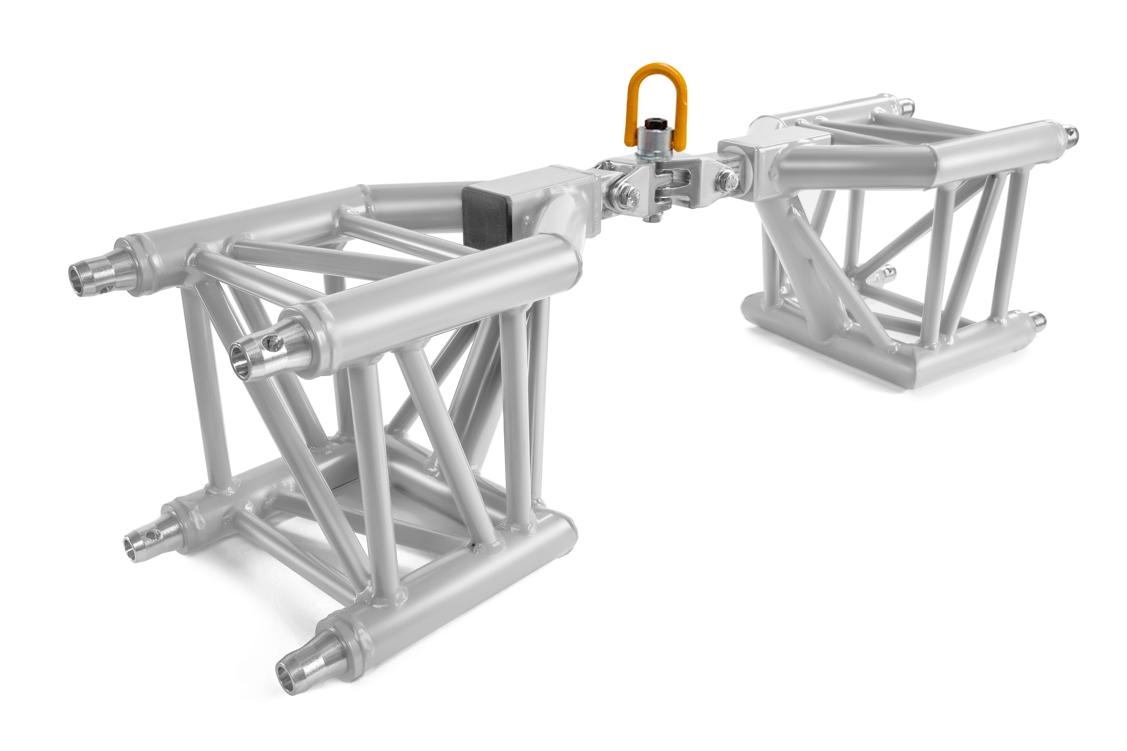 M290-HD hinge design for unrestricted up and down and side-to-side movements incl.connectors+pins+clips for both sides