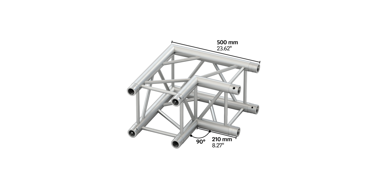 M290U quatro 2way 90° truss corner, color